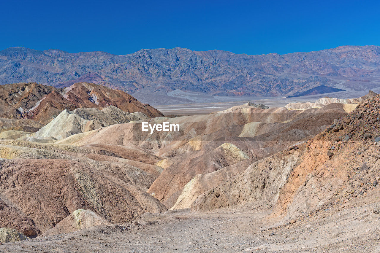Colorful formations at zabriskie point in death valley in california