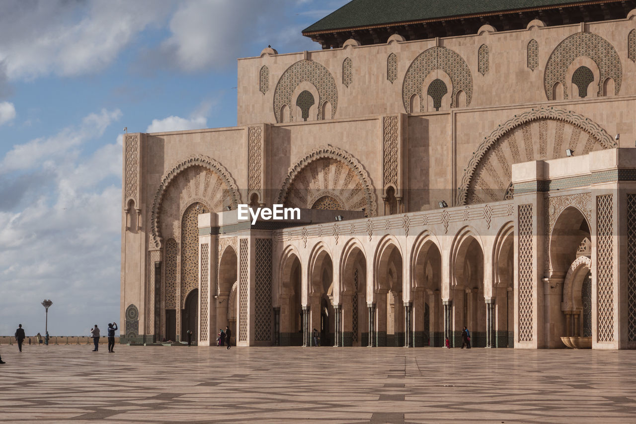 Hassan ii mosque against sky