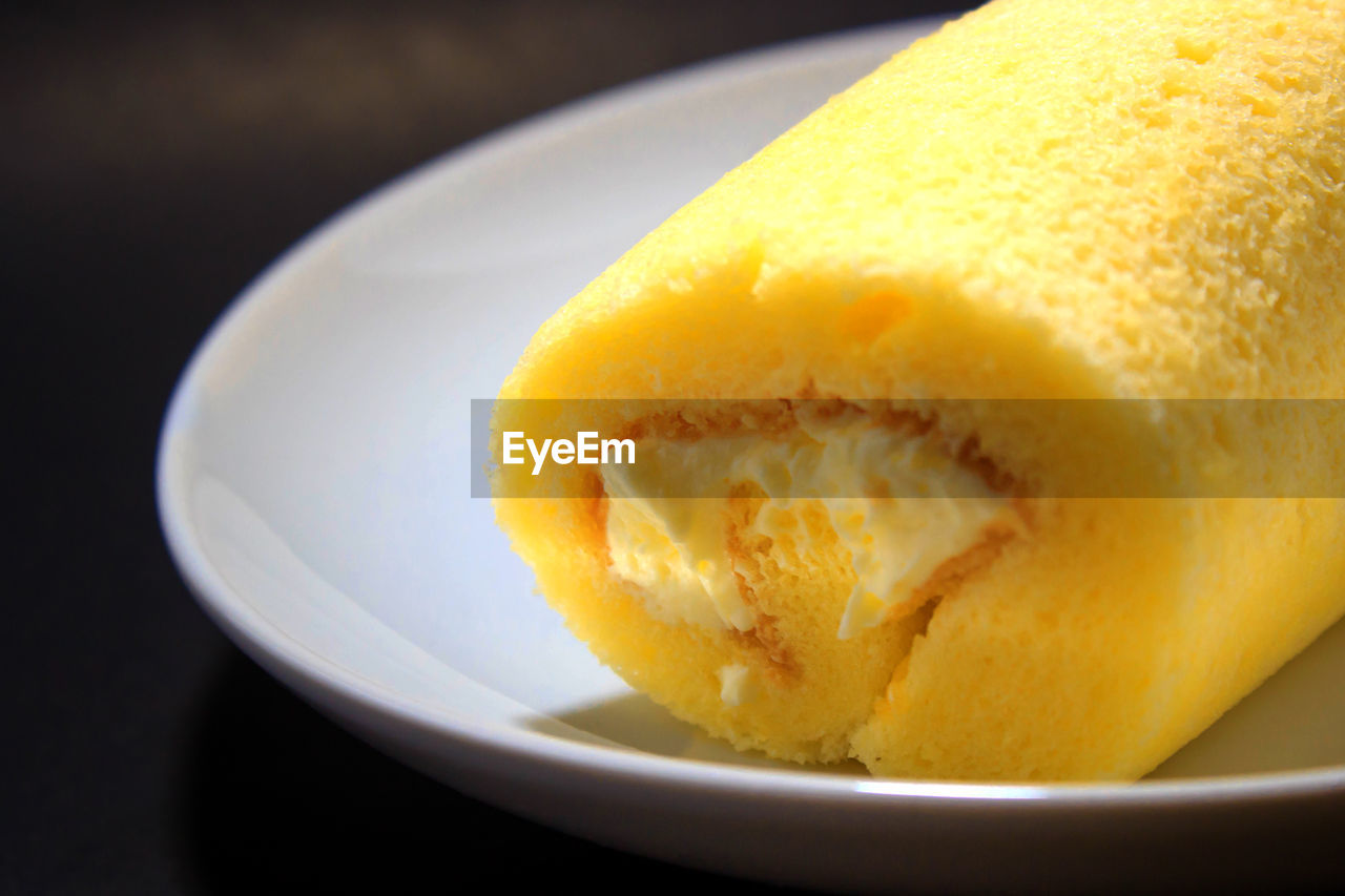 Close-up of dessert in plate
