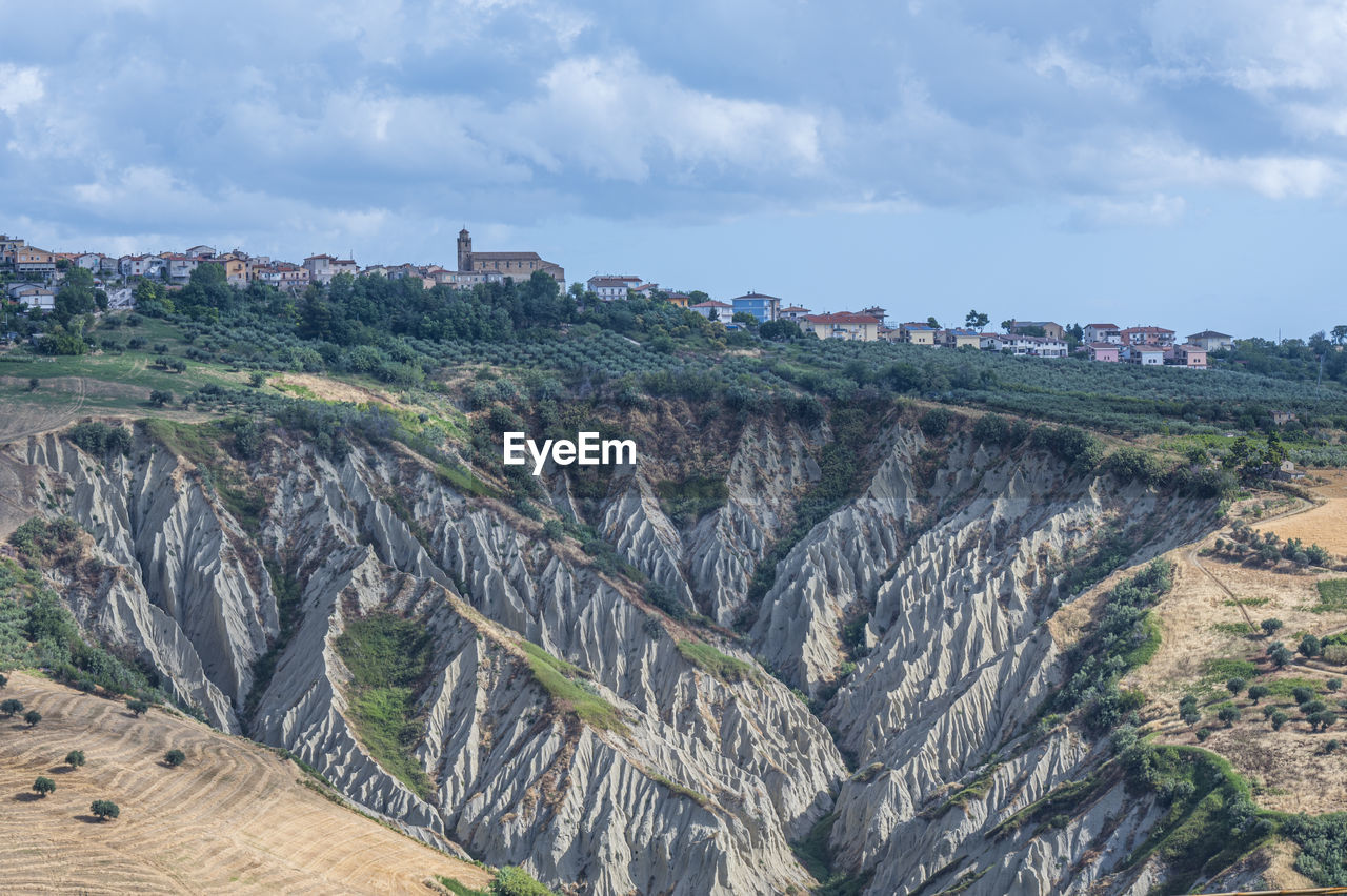 Panorama of atri with its beautiful badlands