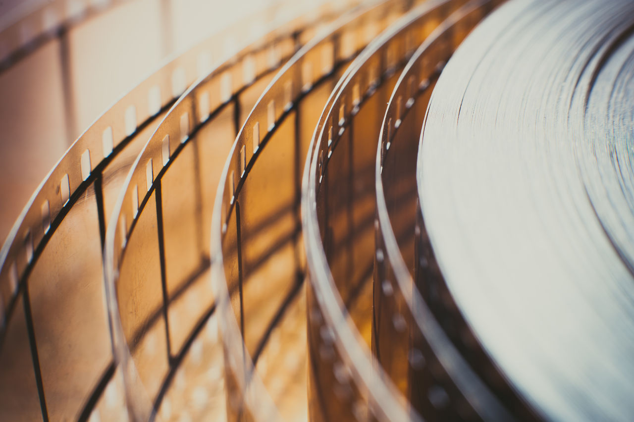 Close-up of film reel