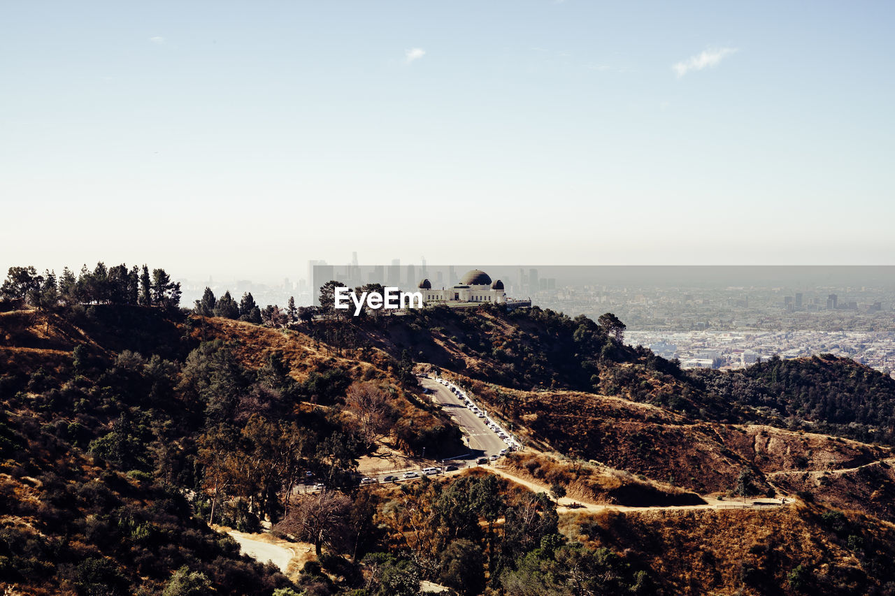 Scenic view of landscape against clear sky