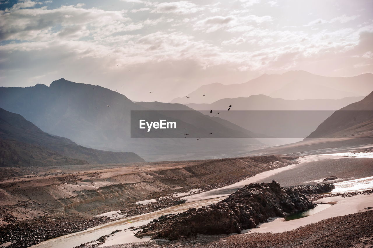 Scenic view of mountain against sky