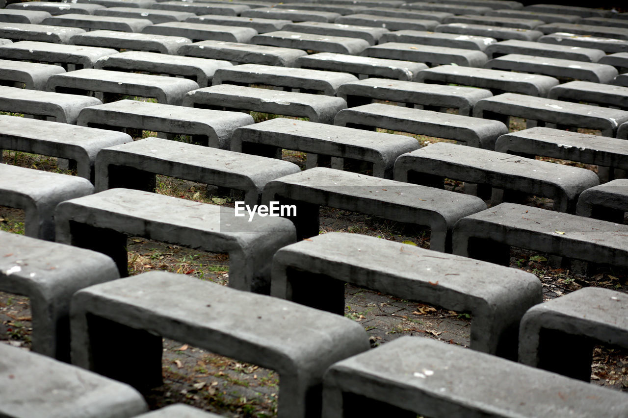 Full frame shot of empty seats