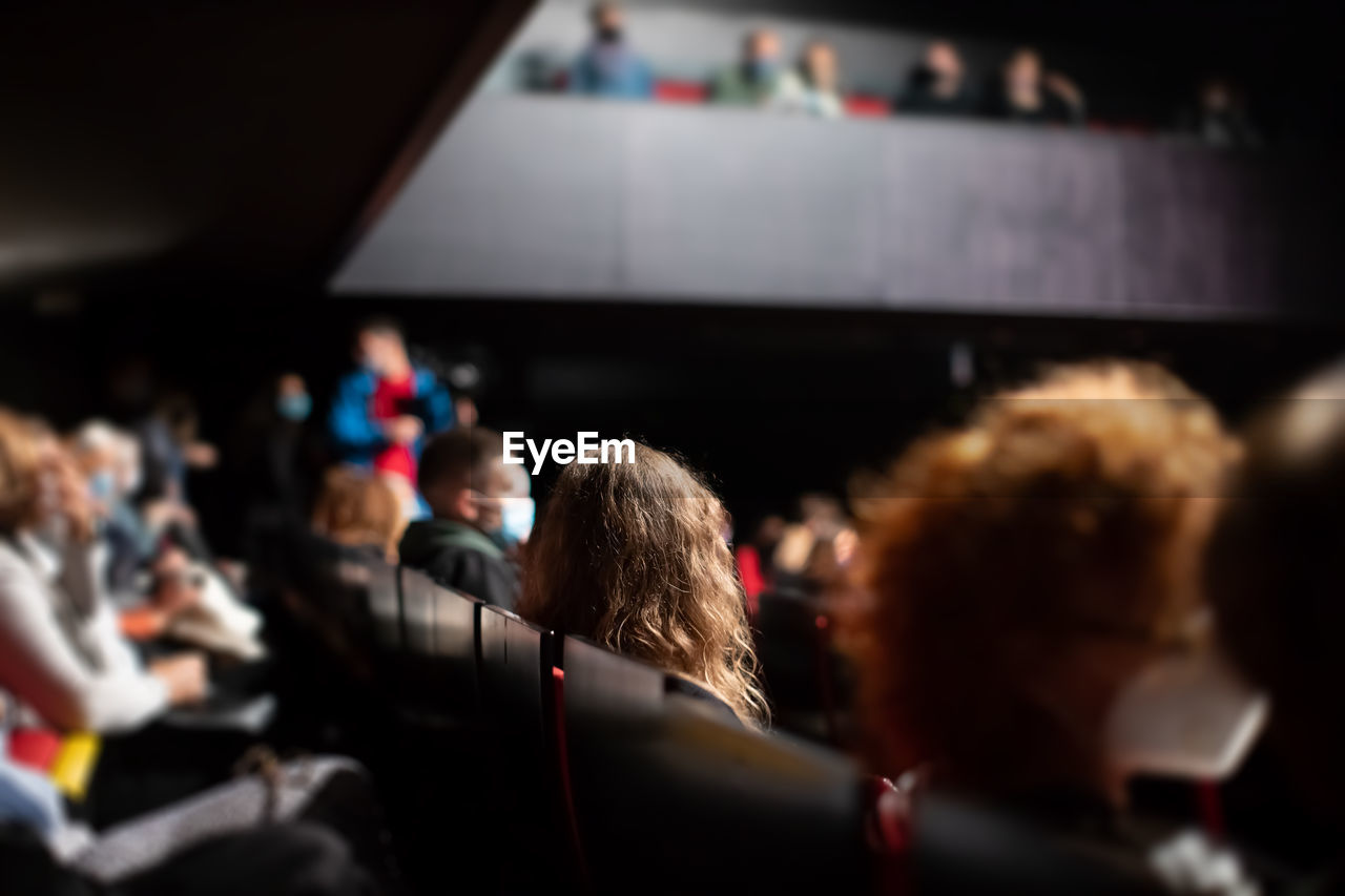 Audience watching theater play