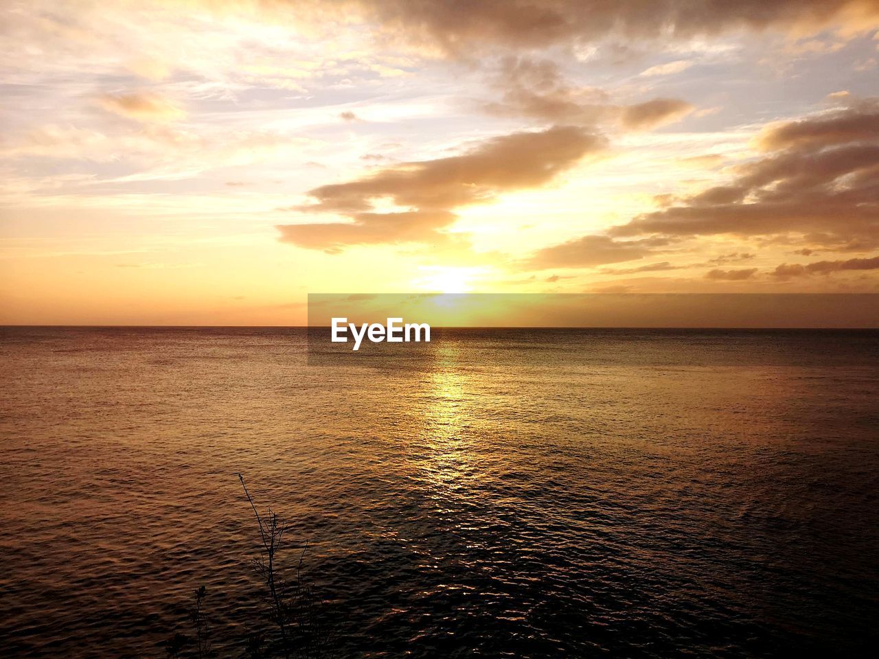 SCENIC VIEW OF SEA DURING SUNSET