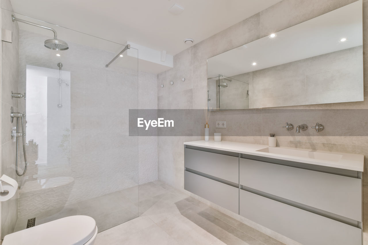 Interior of modern bathroom