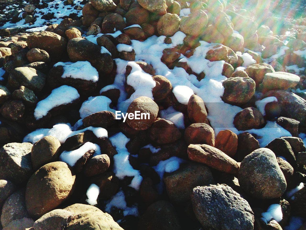 FULL FRAME SHOT OF PEBBLES IN SEA