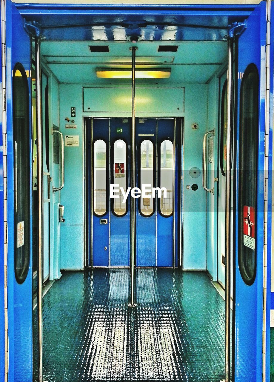 Doorway of empty train