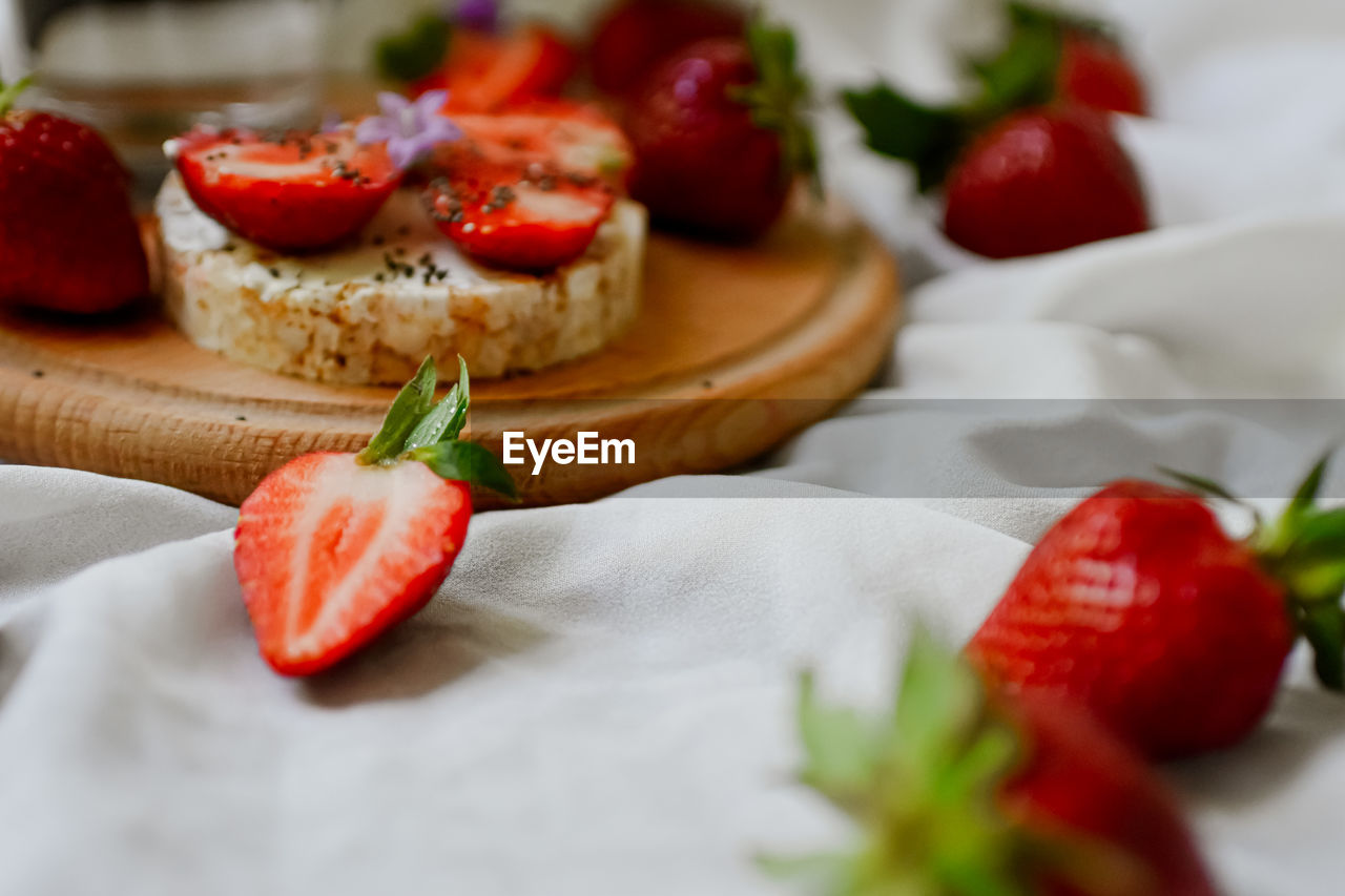 Close-up of food on table