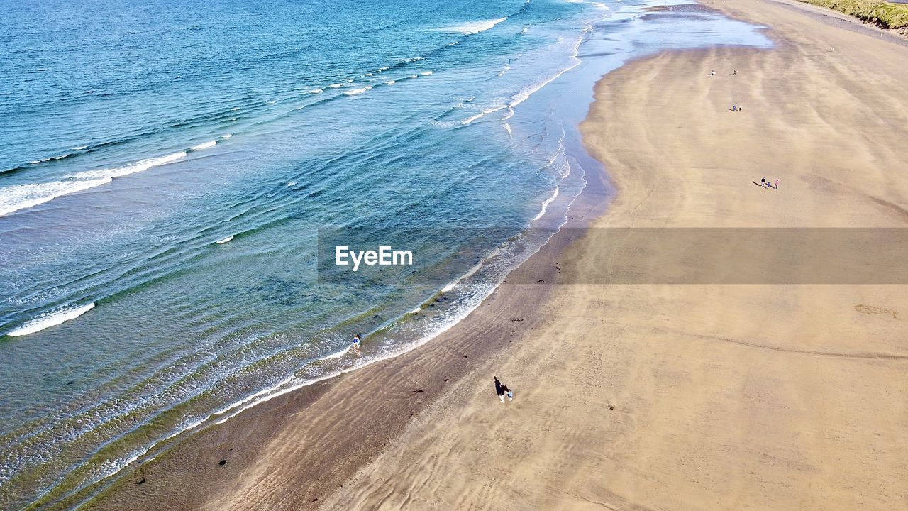 High angle view of beach