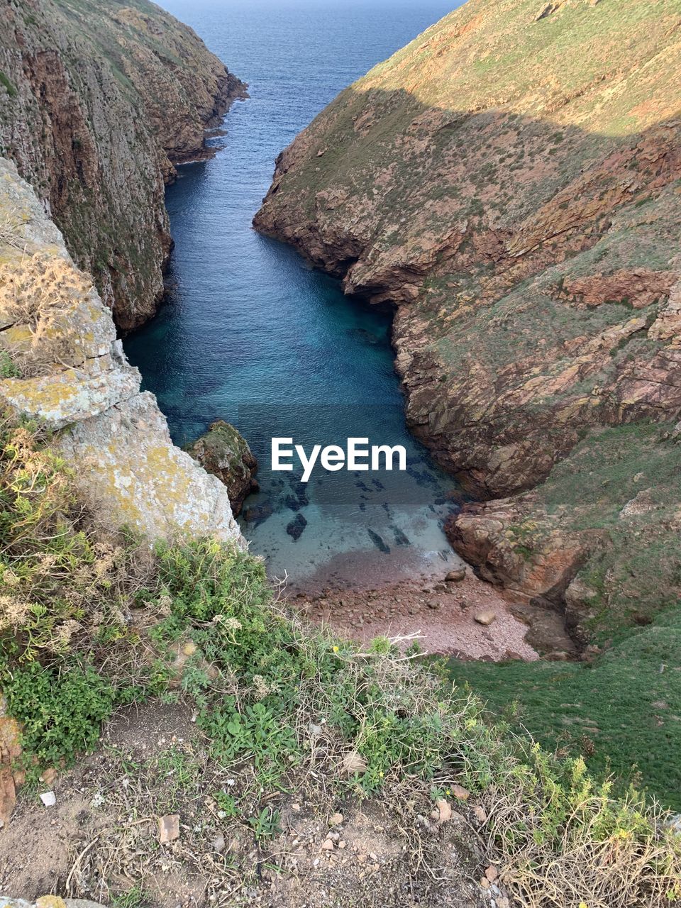 Scenic view of rocky mountains island berlengas portugal