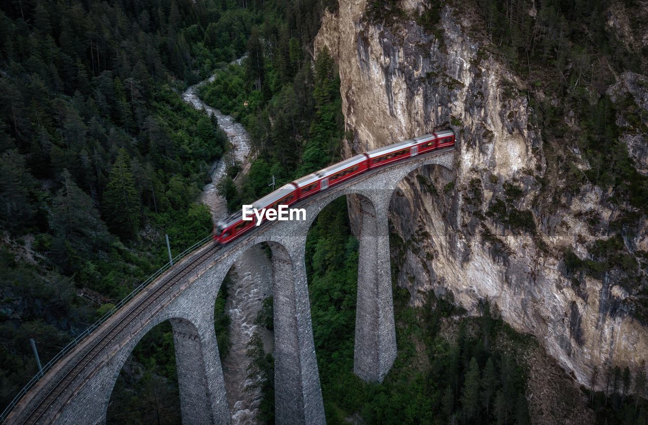 Rail road thru mountain