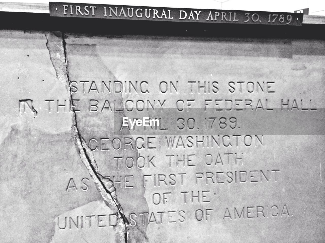 Oath stone of us government