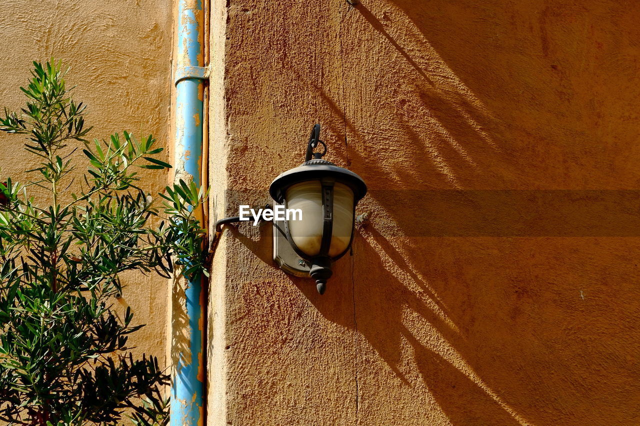 Street light mounted on wall