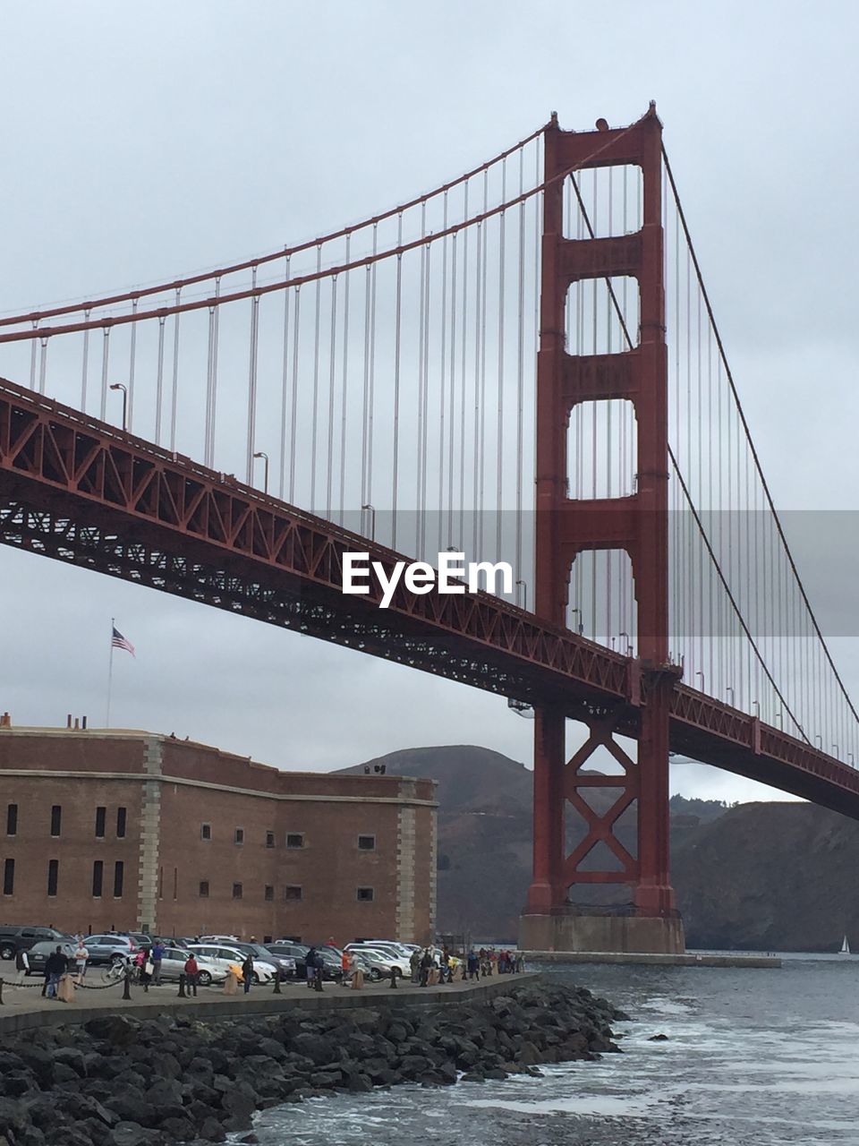 View of suspension bridge against sky