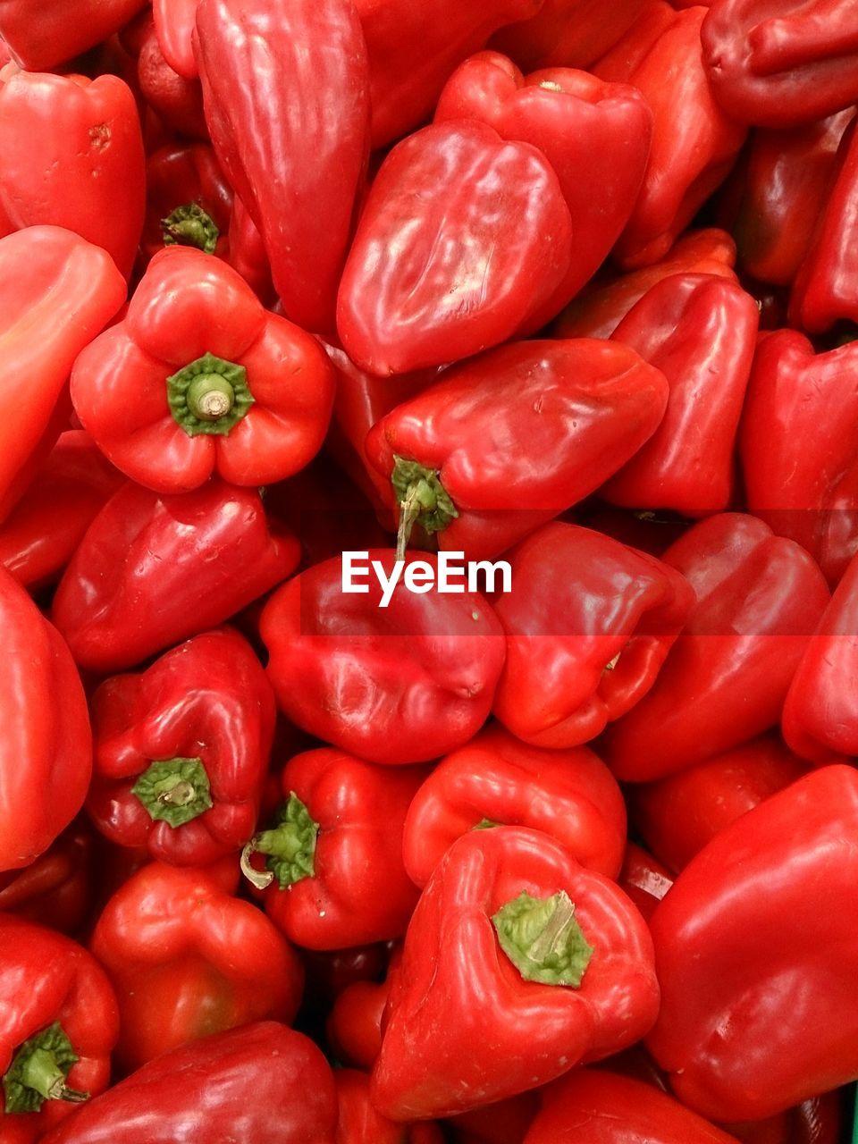 Full frame shot of red bell peppers