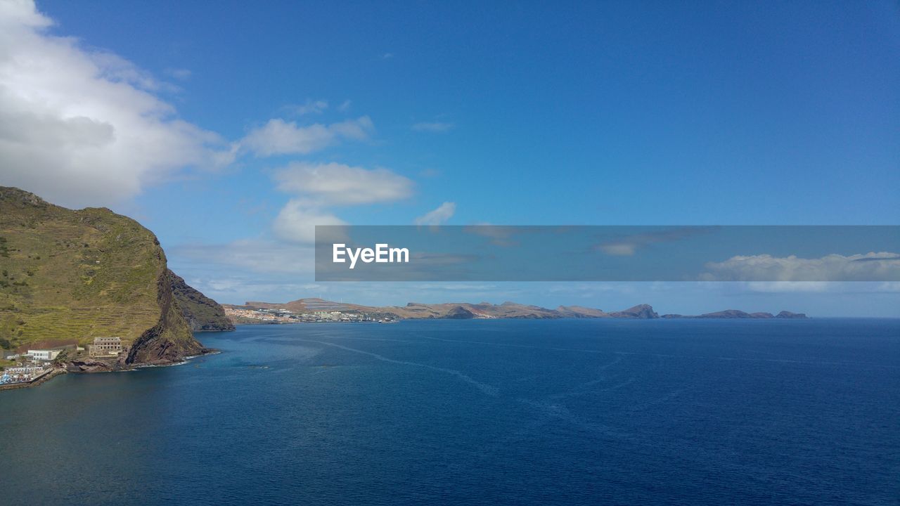 View of sea against cloudy sky