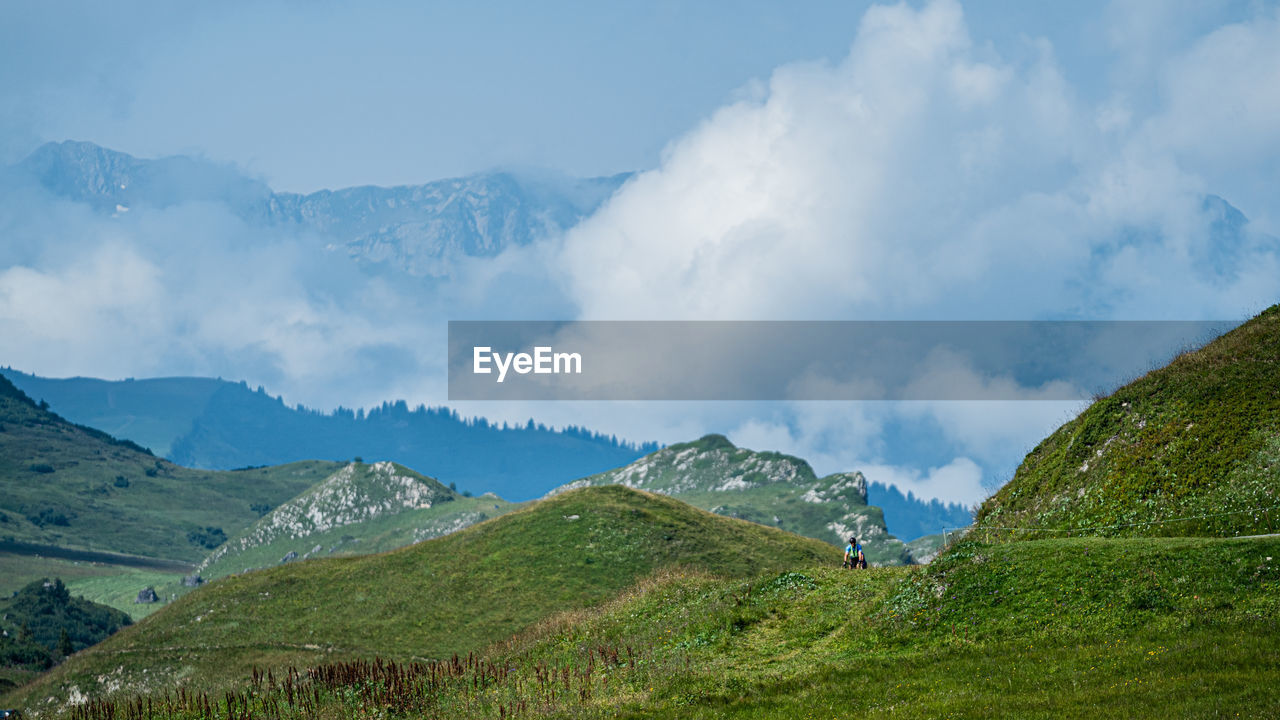 Cycling in the mountain range 