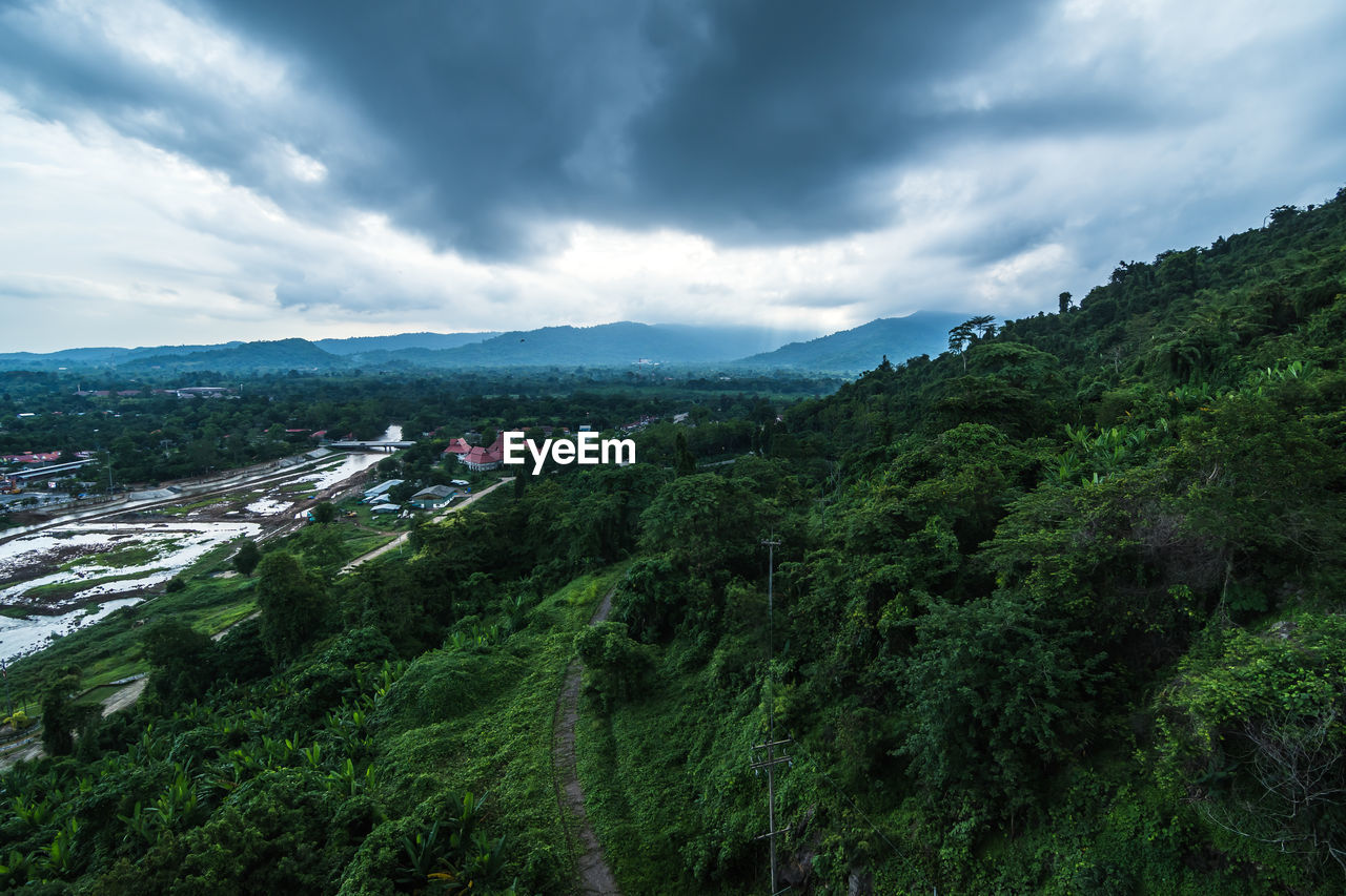 AERIAL VIEW OF LANDSCAPE AGAINST SKY