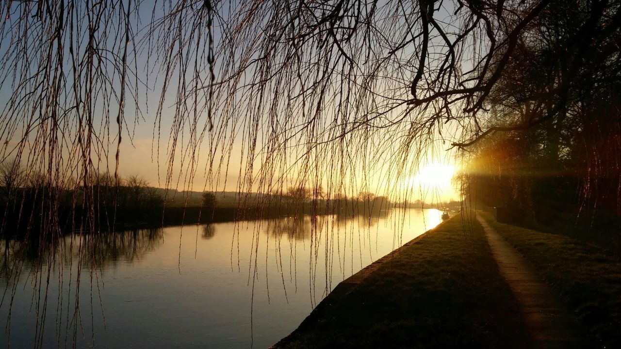 SUNSET OVER LAKE