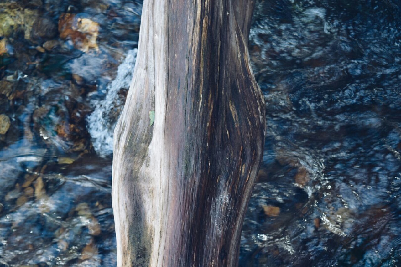 High angle view of rippled water