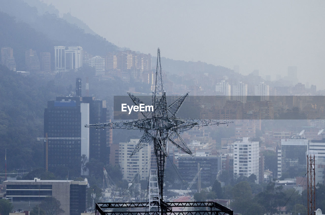 Buildings in city against sky