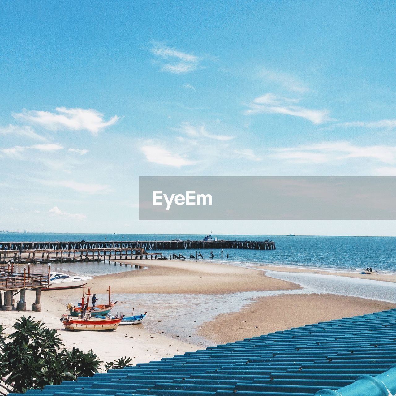 PANORAMIC VIEW OF BEACH AGAINST SKY