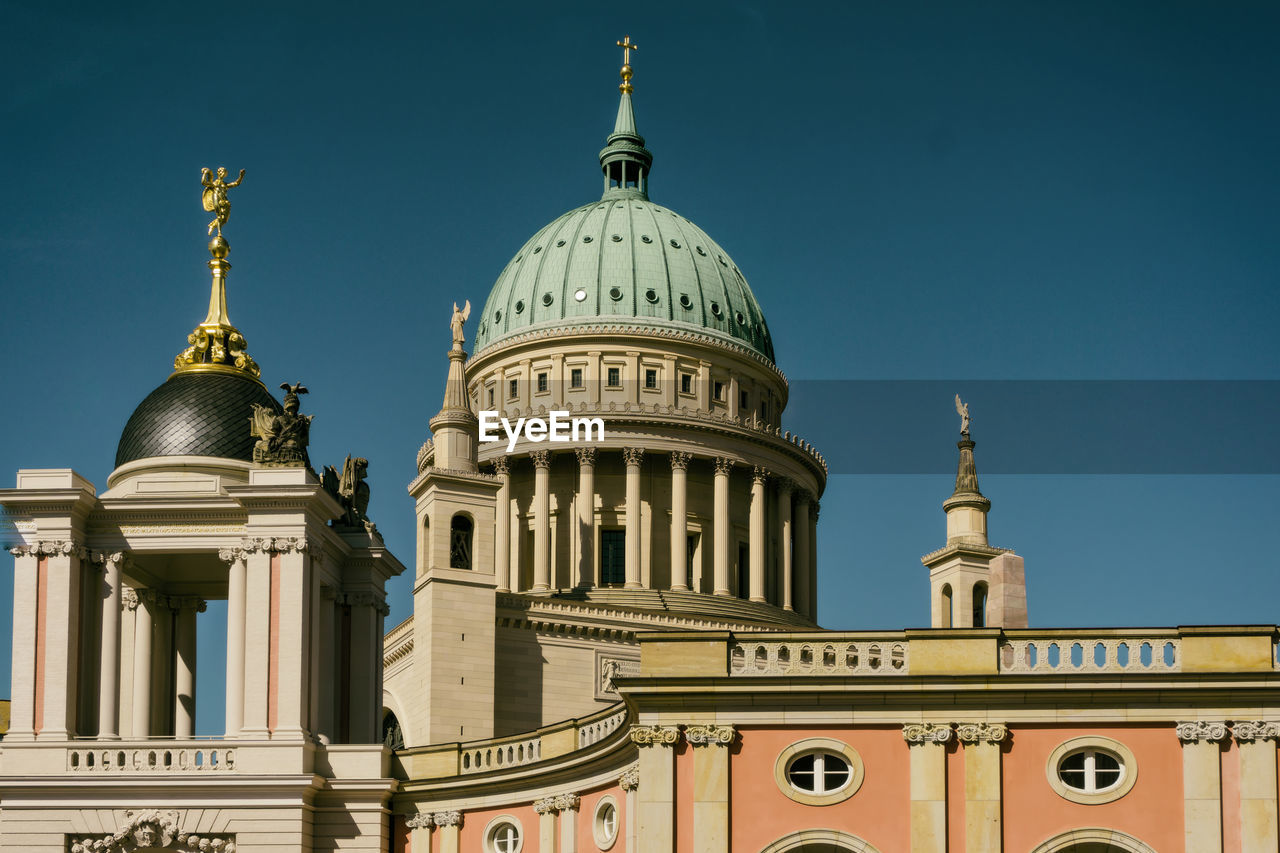 Low angle view of cathedral against clear sky