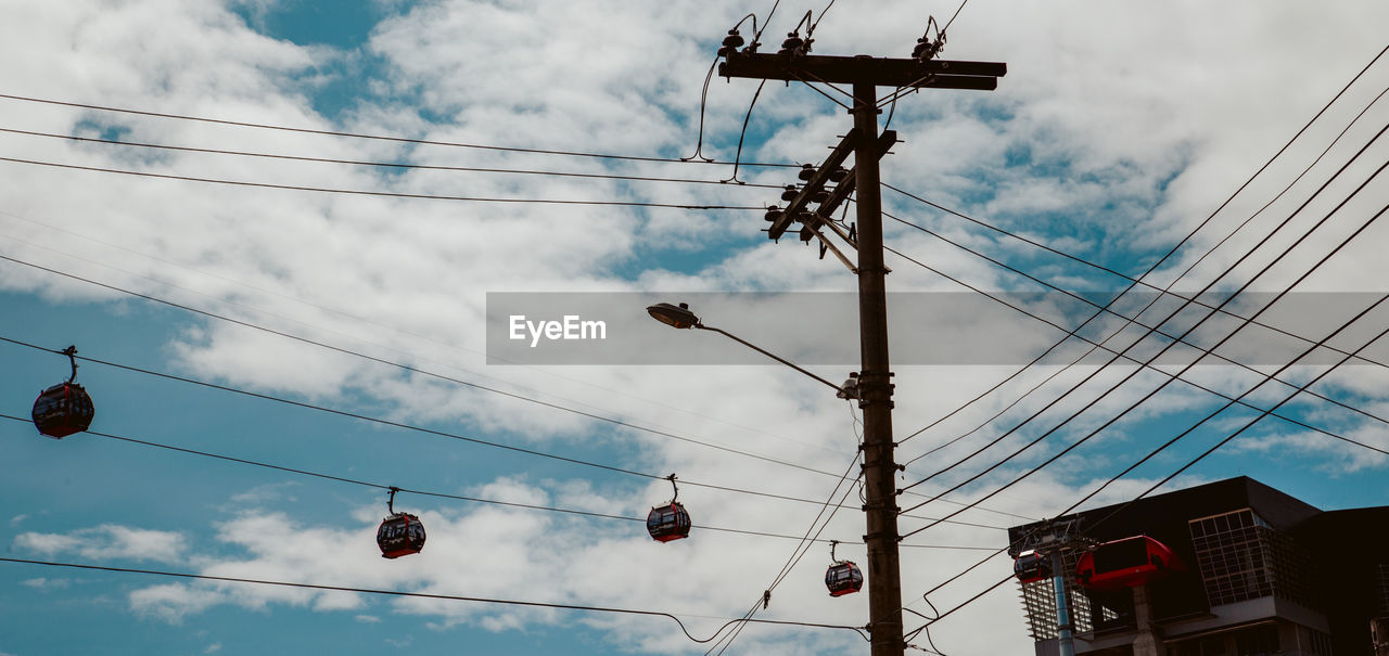 LOW ANGLE VIEW OF POWER LINES AGAINST SKY