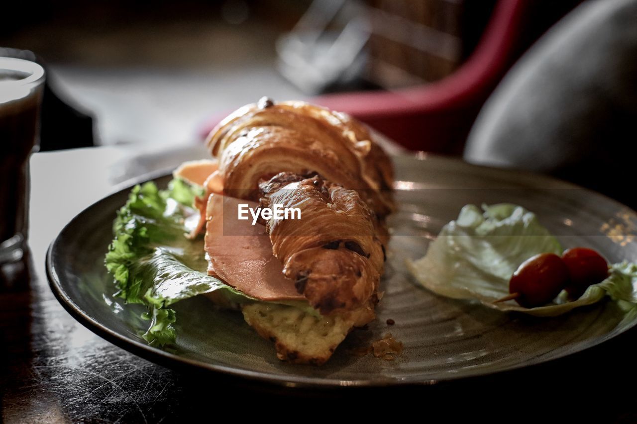 Close-up of meal served in plate