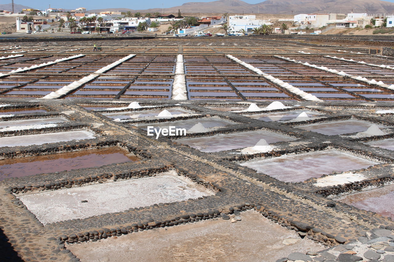 AERIAL VIEW OF FACTORY IN FIELD