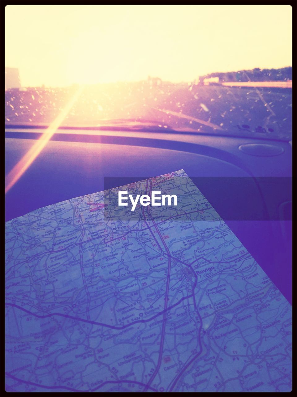 Map in car