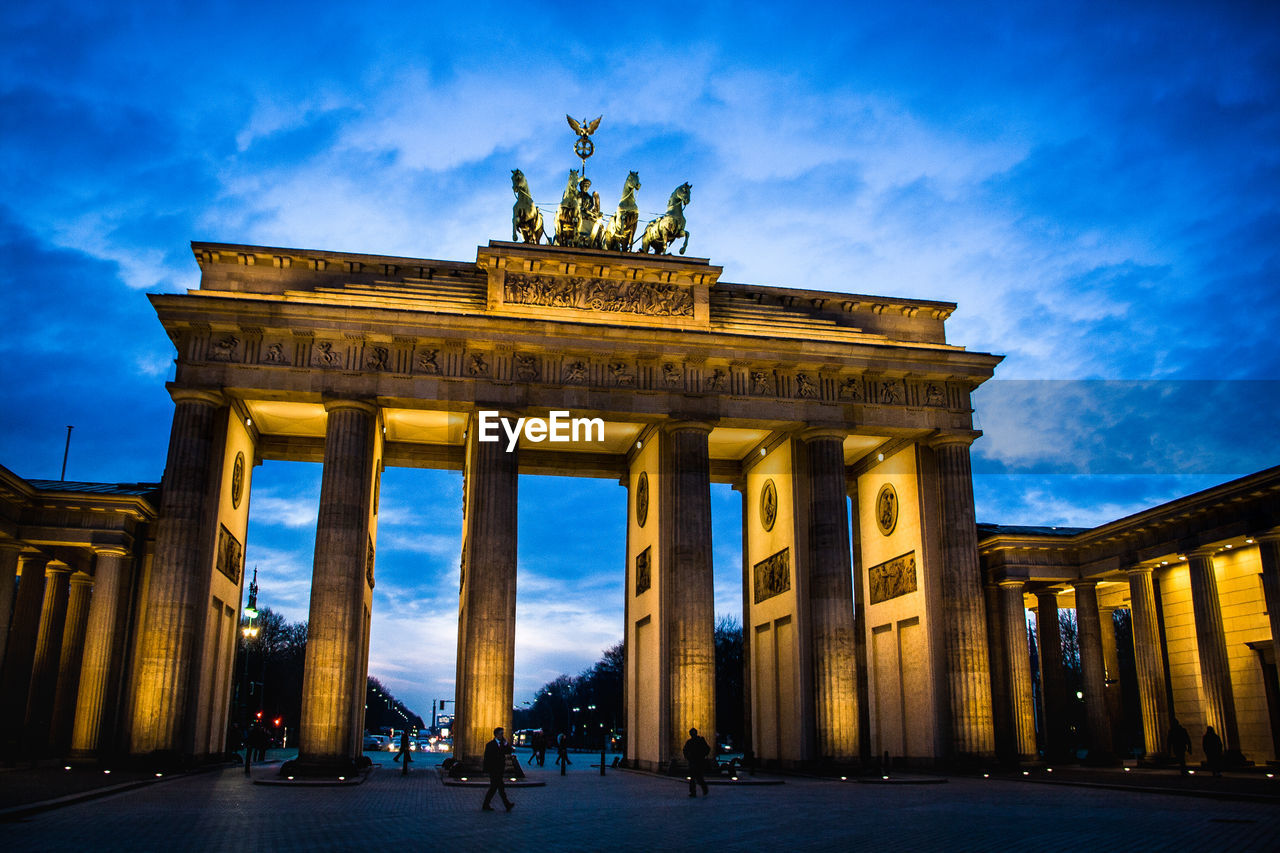 Brandenburg gate at sunset