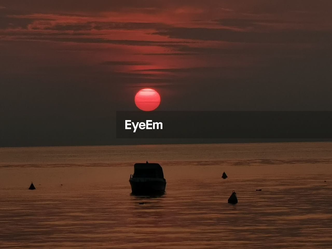 View of sea against sky during sunset