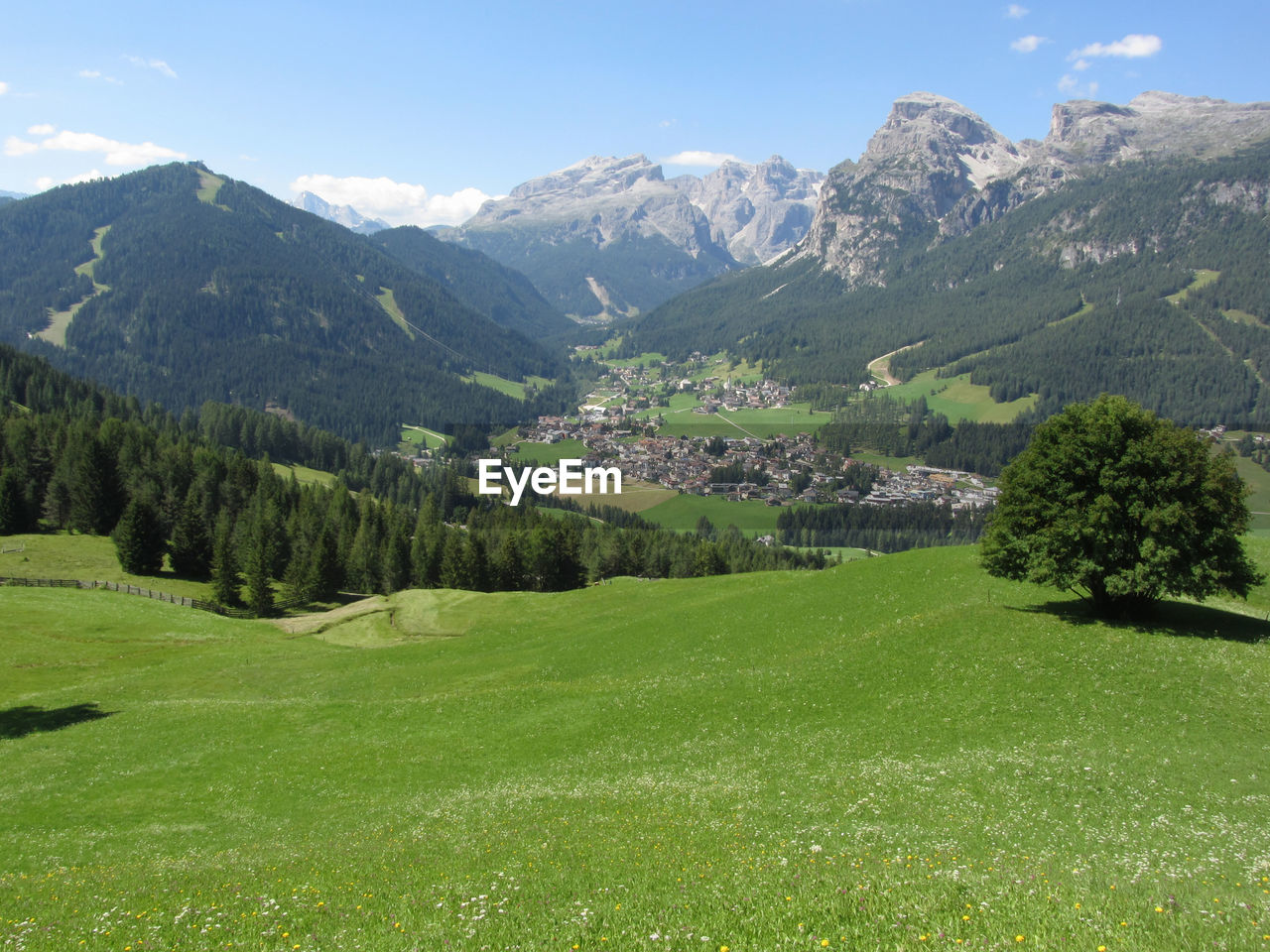 Scenic view of landscape and mountains against sky