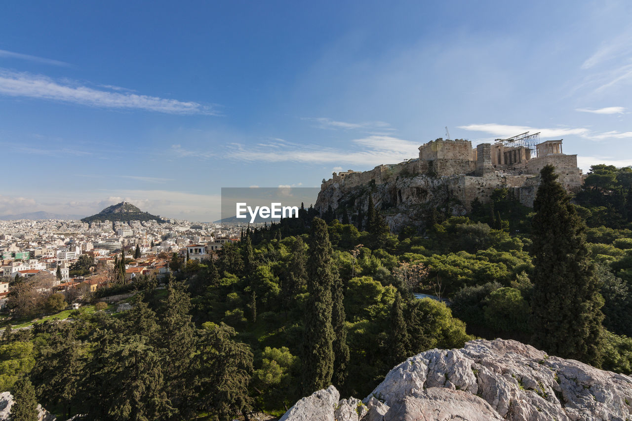 Panoramic view of mountains against sky