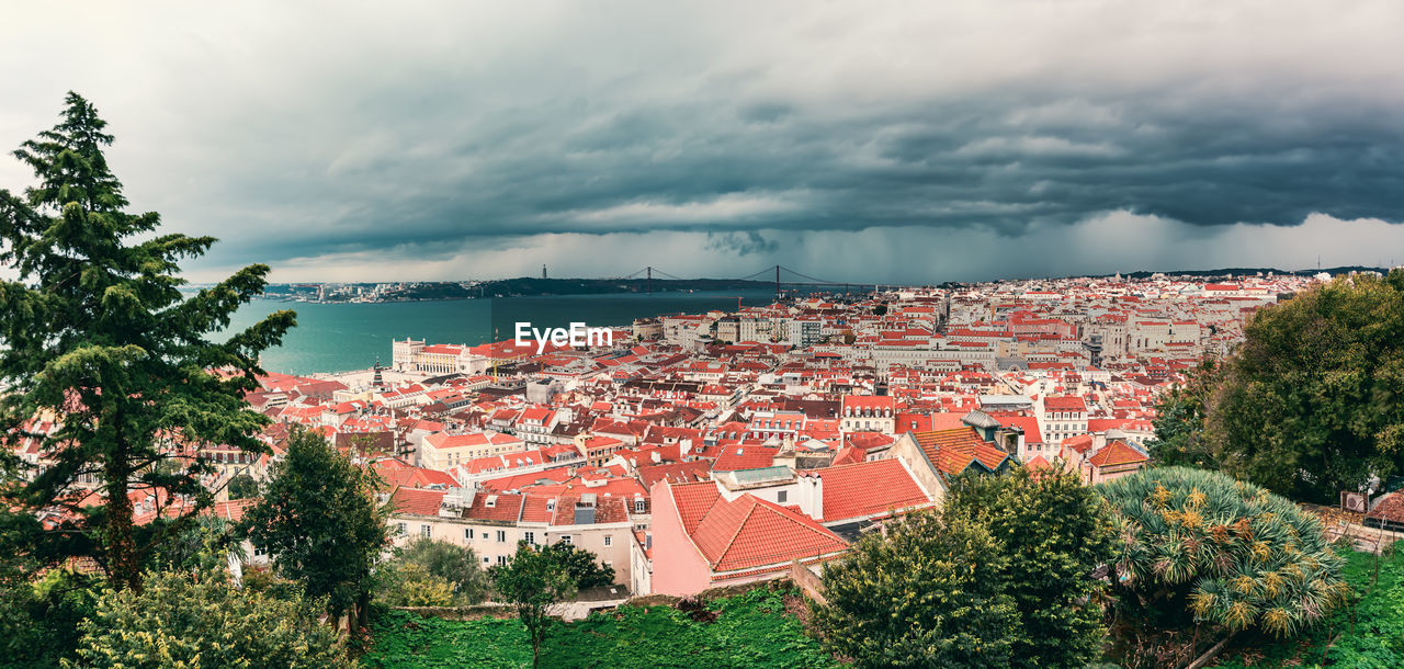 Panoramic view of lisbon, portugal.