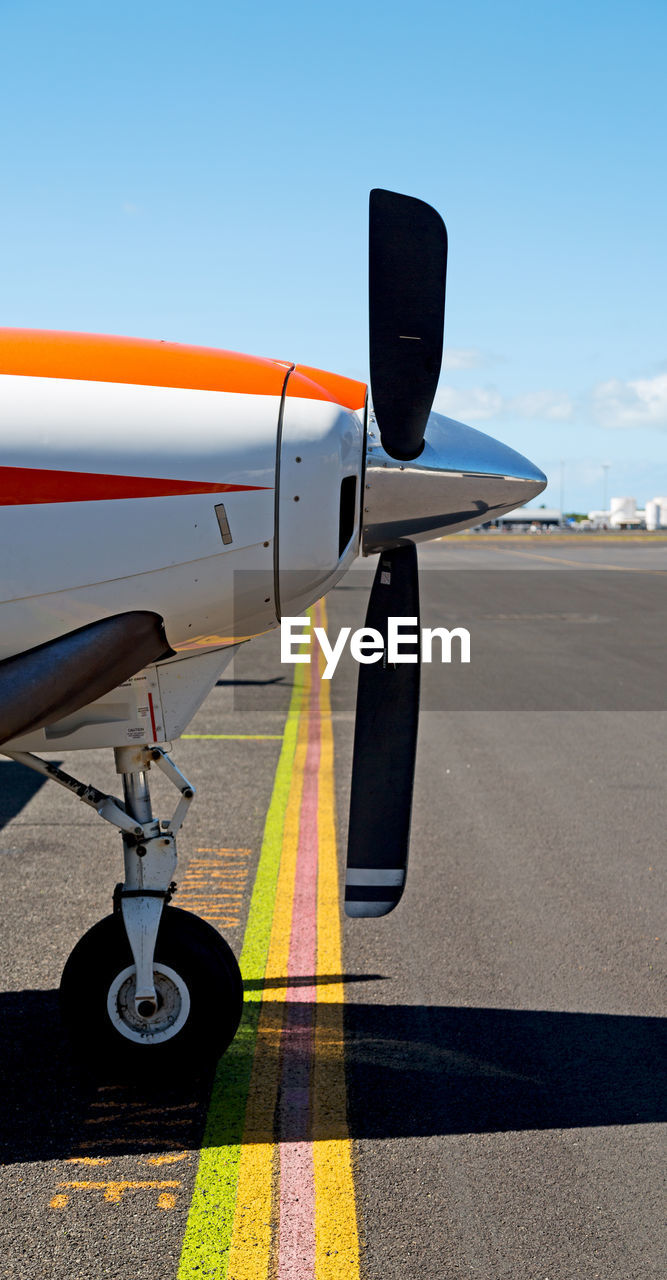 VIEW OF AIRPLANE ON RUNWAY