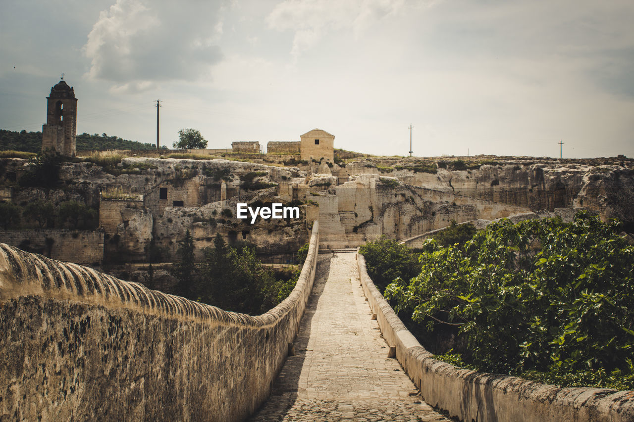 Panoramic view of historical building against sky