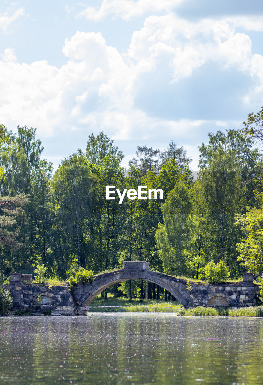 Bridge over river against sky