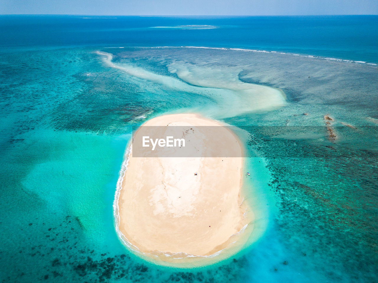 Aerial view of island