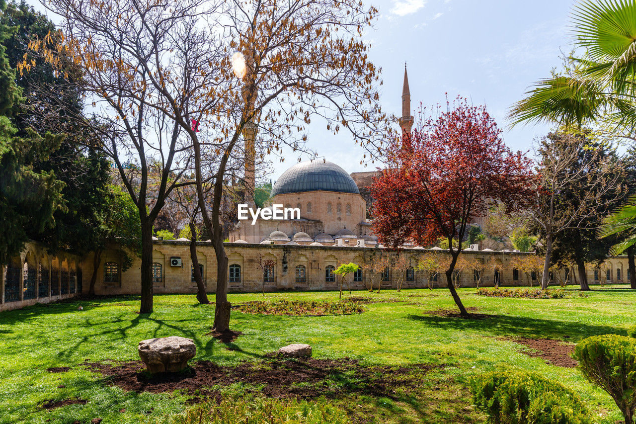 plant, tree, architecture, built structure, dome, building exterior, nature, sky, grass, estate, travel destinations, garden, religion, history, no people, the past, place of worship, belief, travel, tourism, building, day, park, spirituality, outdoors, rural area, green, city, cloud