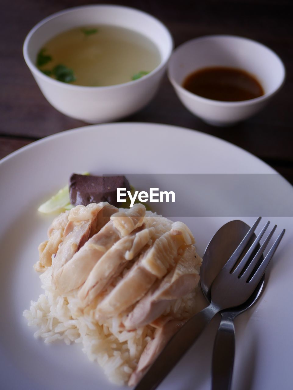 Close-up of food in plate on table