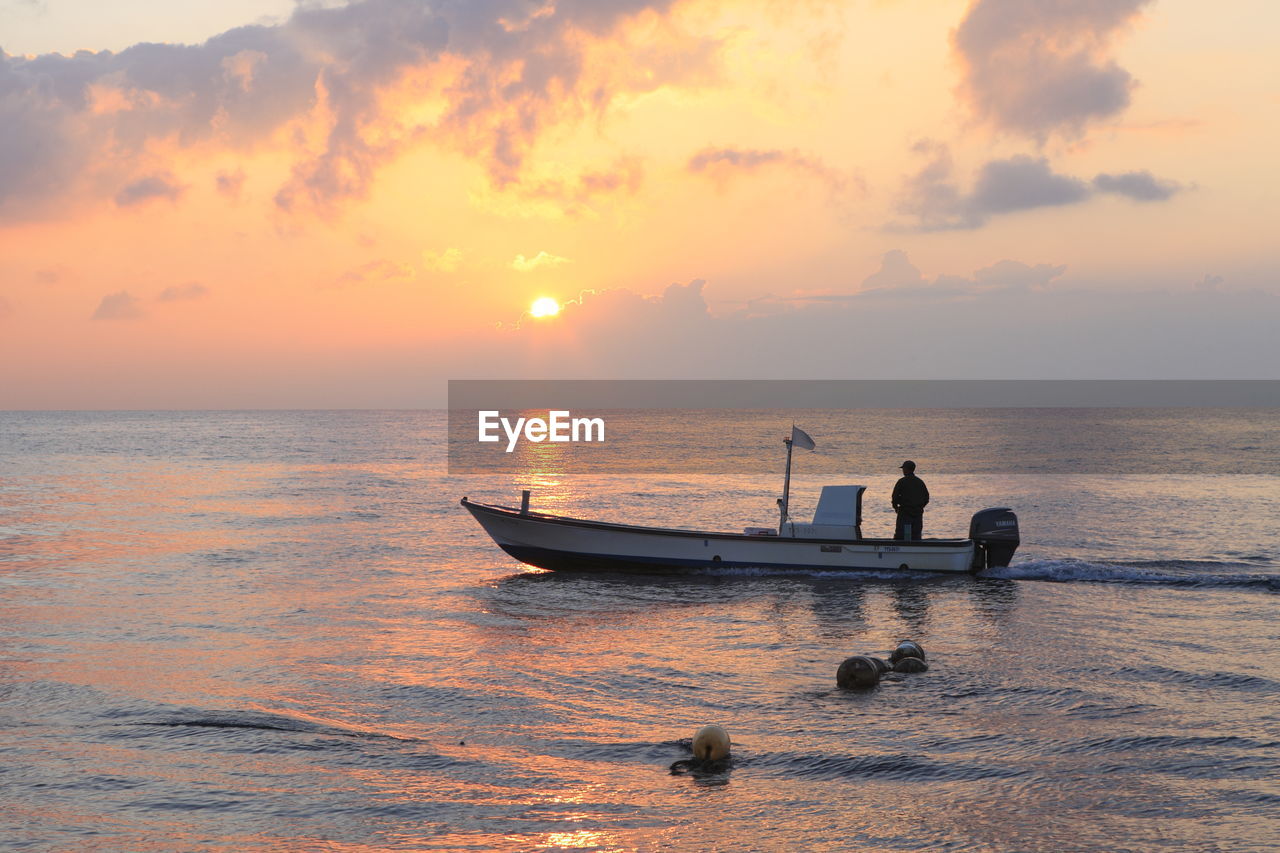 SCENIC VIEW OF SEA DURING SUNSET