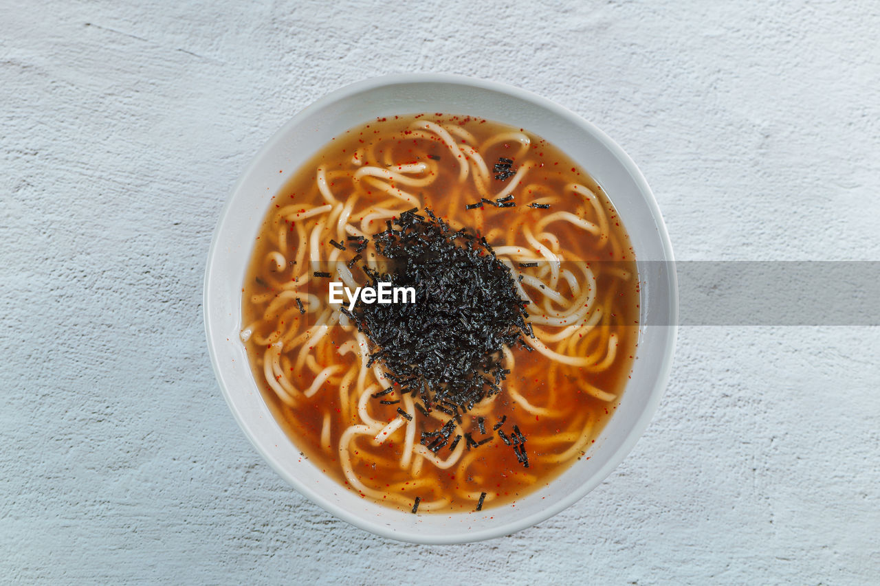 HIGH ANGLE VIEW OF BREAKFAST IN BOWL