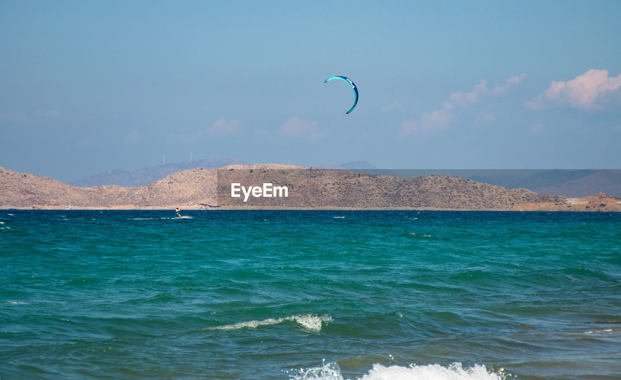 SCENIC VIEW OF SEA BY MOUNTAINS AGAINST SKY