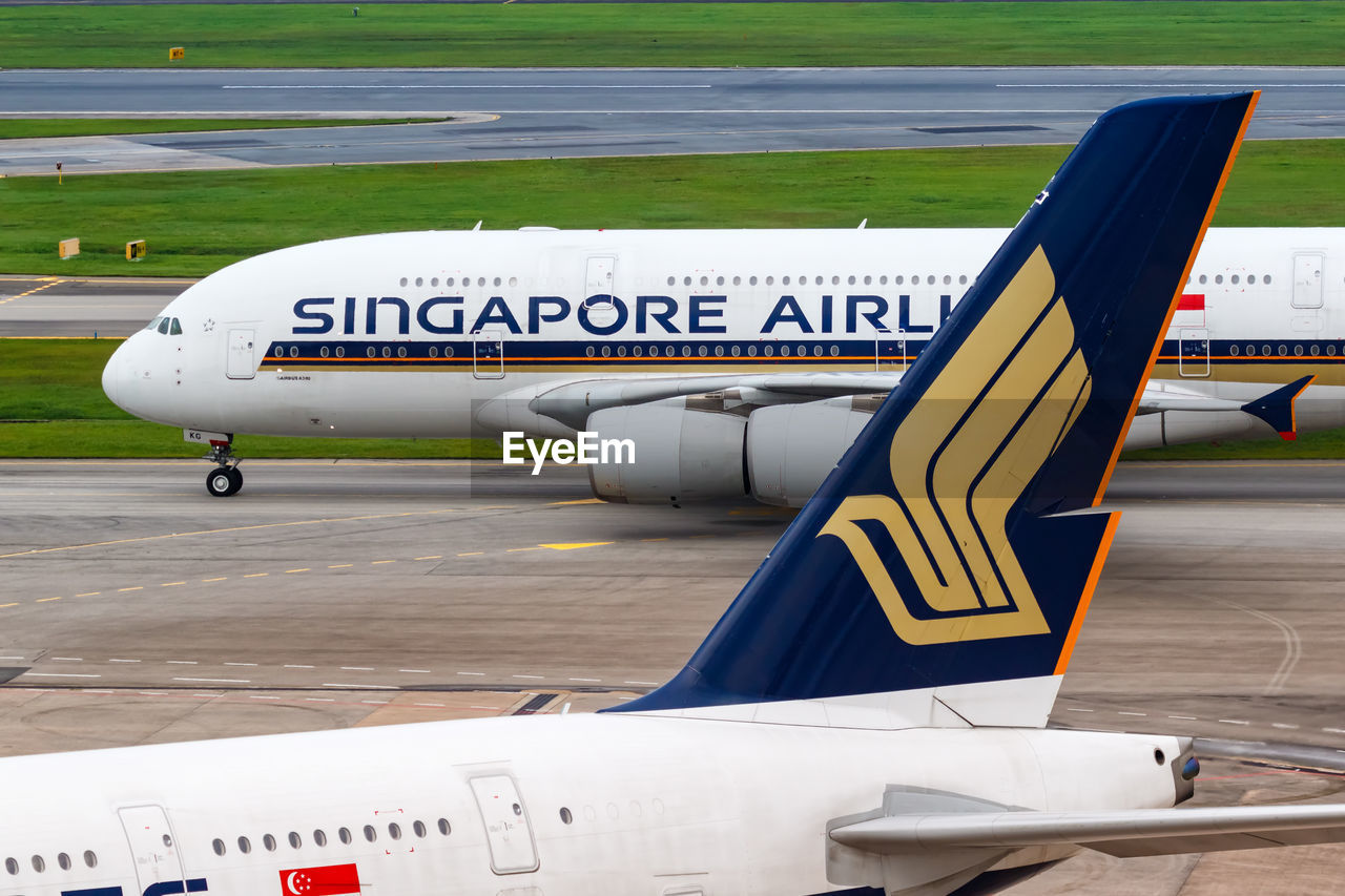 VIEW OF AIRPLANE ON RUNWAY