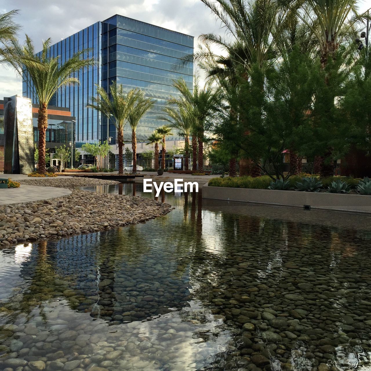 Pond in shopping mall