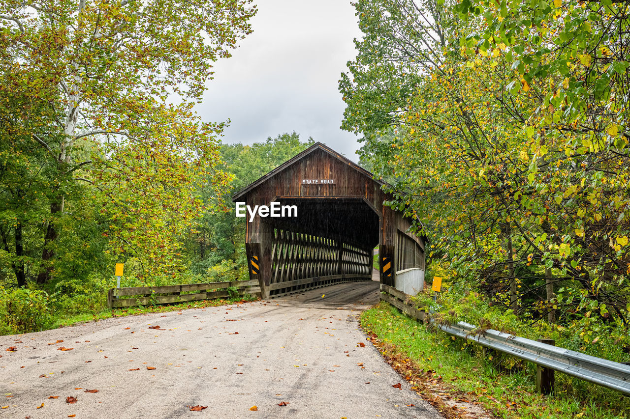plant, rural area, tree, architecture, autumn, built structure, nature, leaf, transportation, no people, landscape, building exterior, green, building, road, rural scene, transport, environment, house, forest, sky, outdoors, wood, day, land, the way forward, beauty in nature, travel, non-urban scene, tranquility, scenics - nature, growth, travel destinations